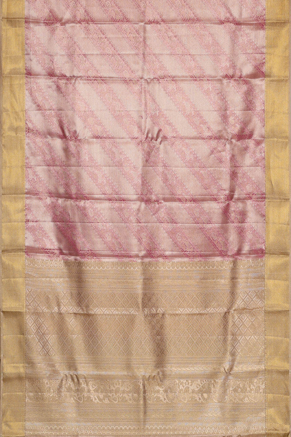 Image of Kanchipattu Onion Pink Tissue Brocade Saree